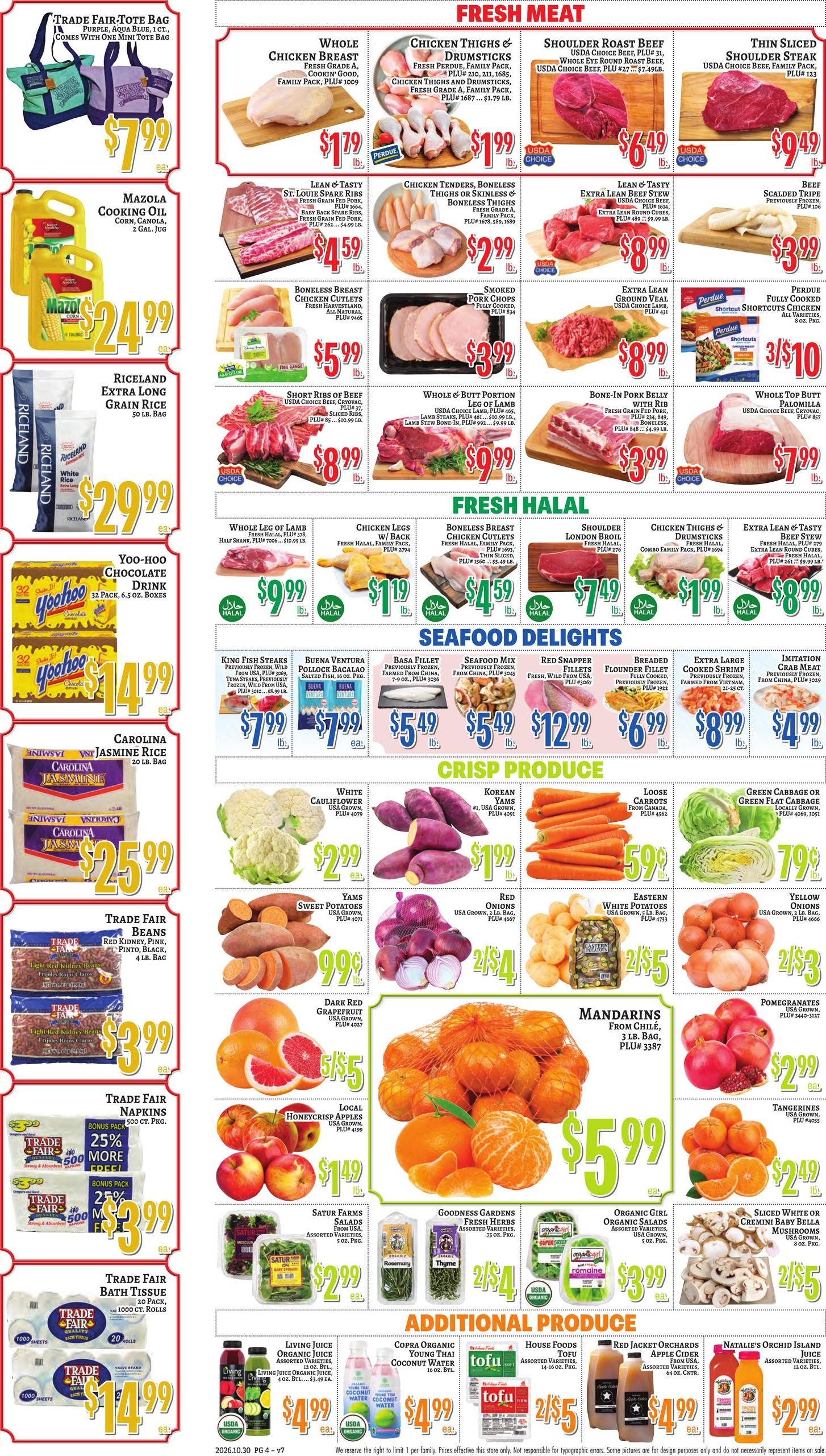Trade Fair Supermarket Weekly Ad October 30 - November 5, 2026