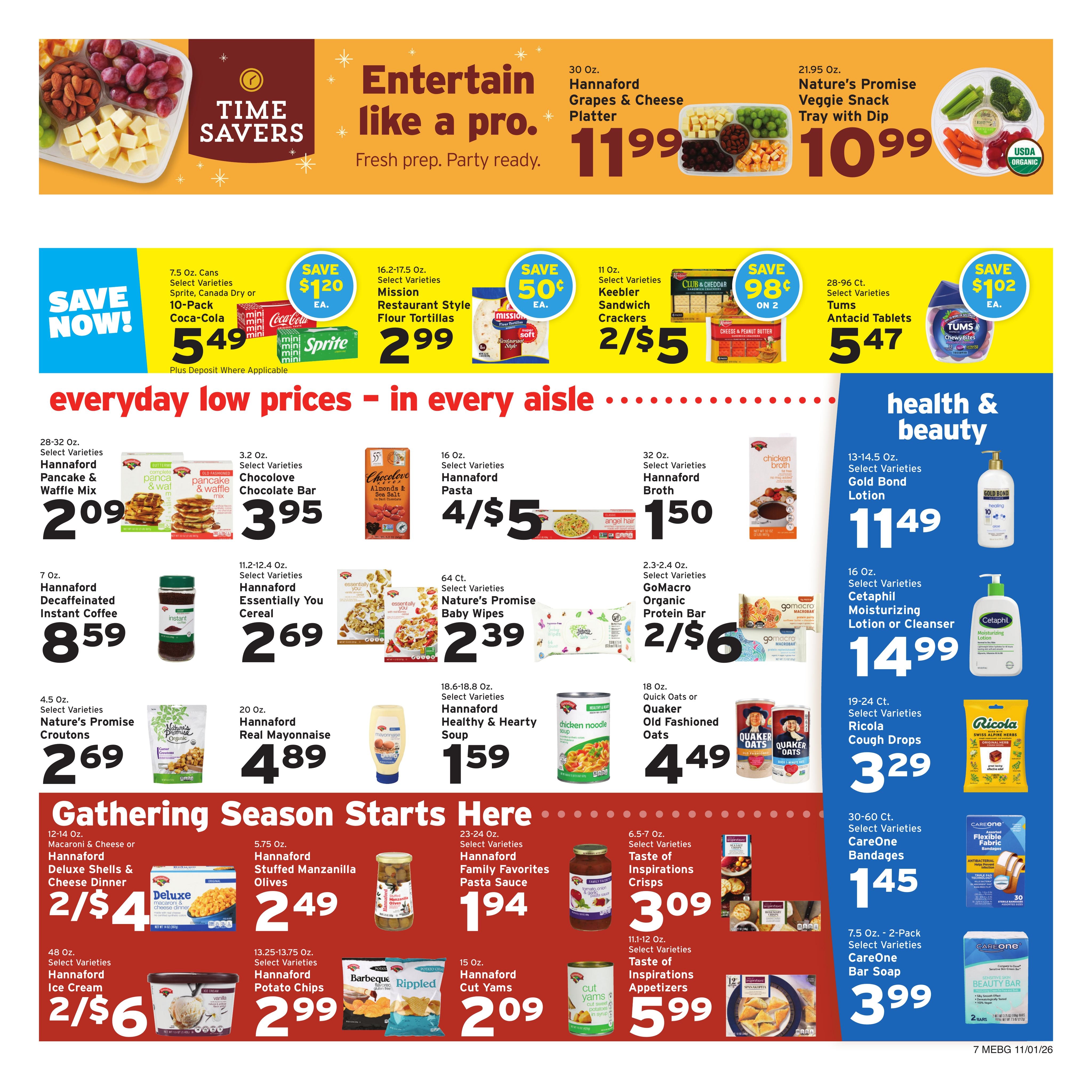 Hannaford (Augusta Area, ME) Week 45 Flyer for Flipp App Weekly Ad November 1 - 7, 2026