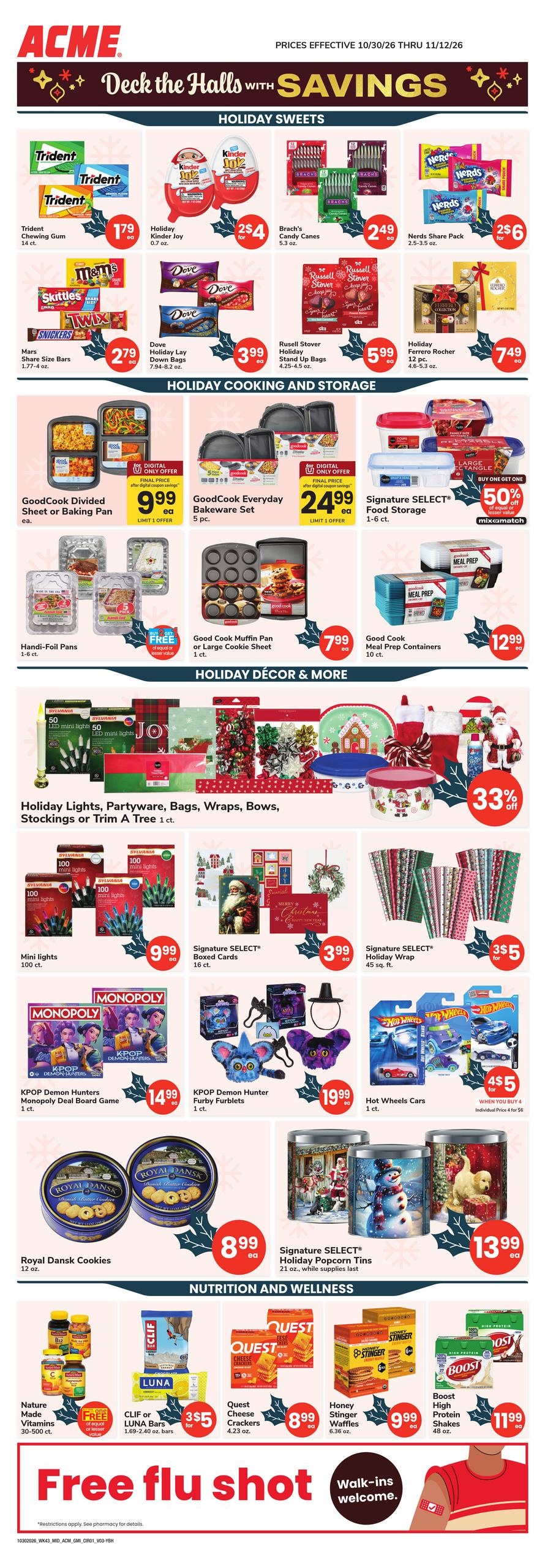 Acme Markets (Waterbury Area, CT) Health, Home & Beauty Weekly Ad October 30 - November 12, 2026