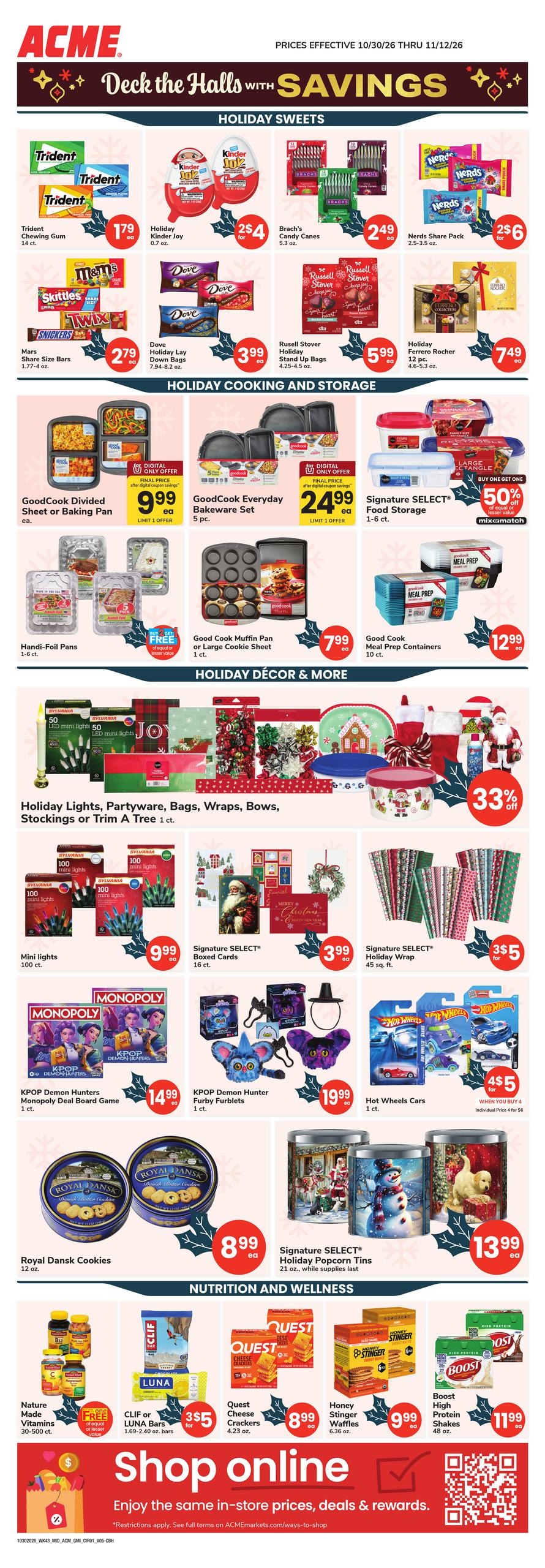 Acme Markets (Bridgeport-Stamford Area, CT) Health, Home & Beauty Weekly Ad October 30 - November 12, 2026