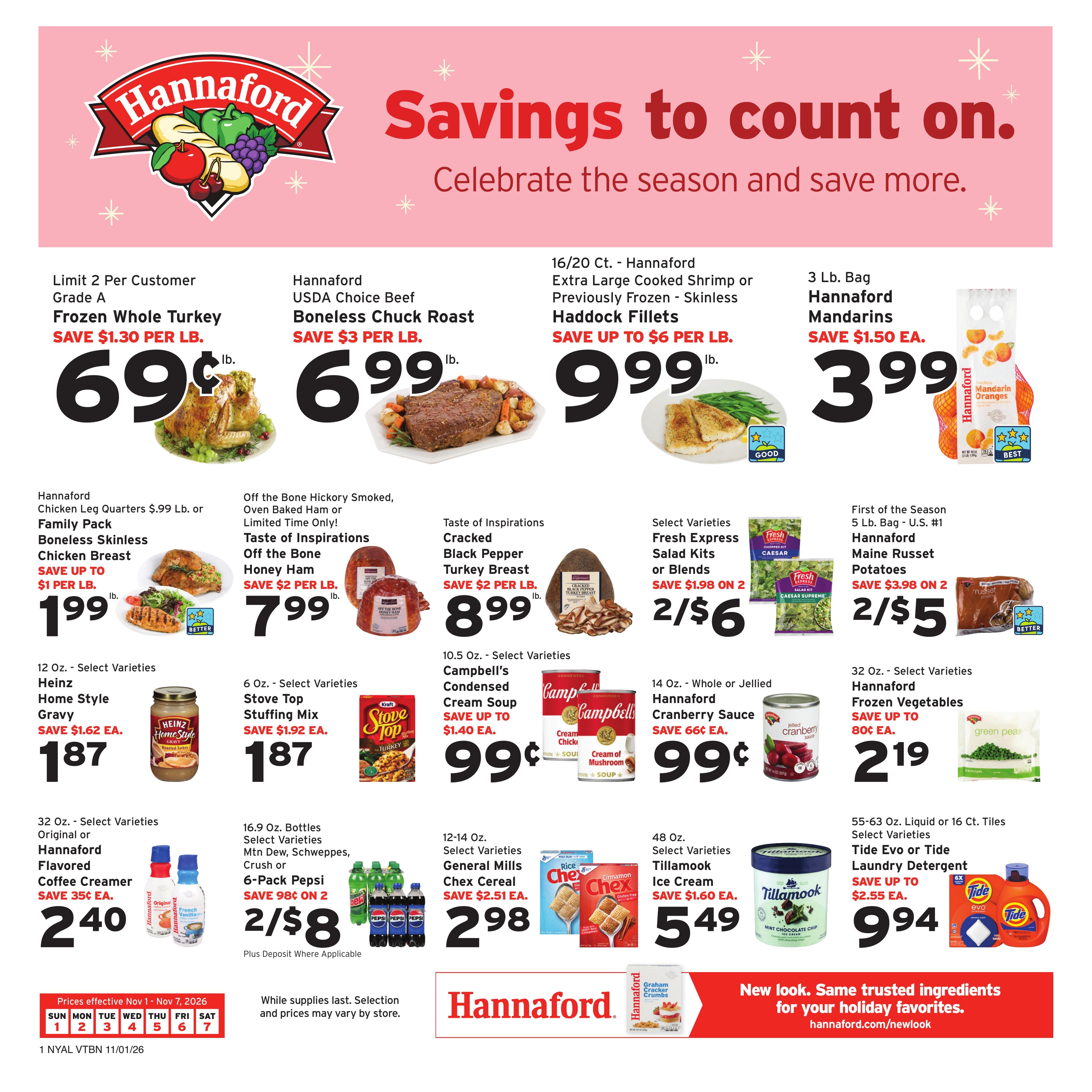Hannaford (Albany Area, NY) Week 45 Flyer for Flipp App Weekly Ad November 1 - 7, 2026