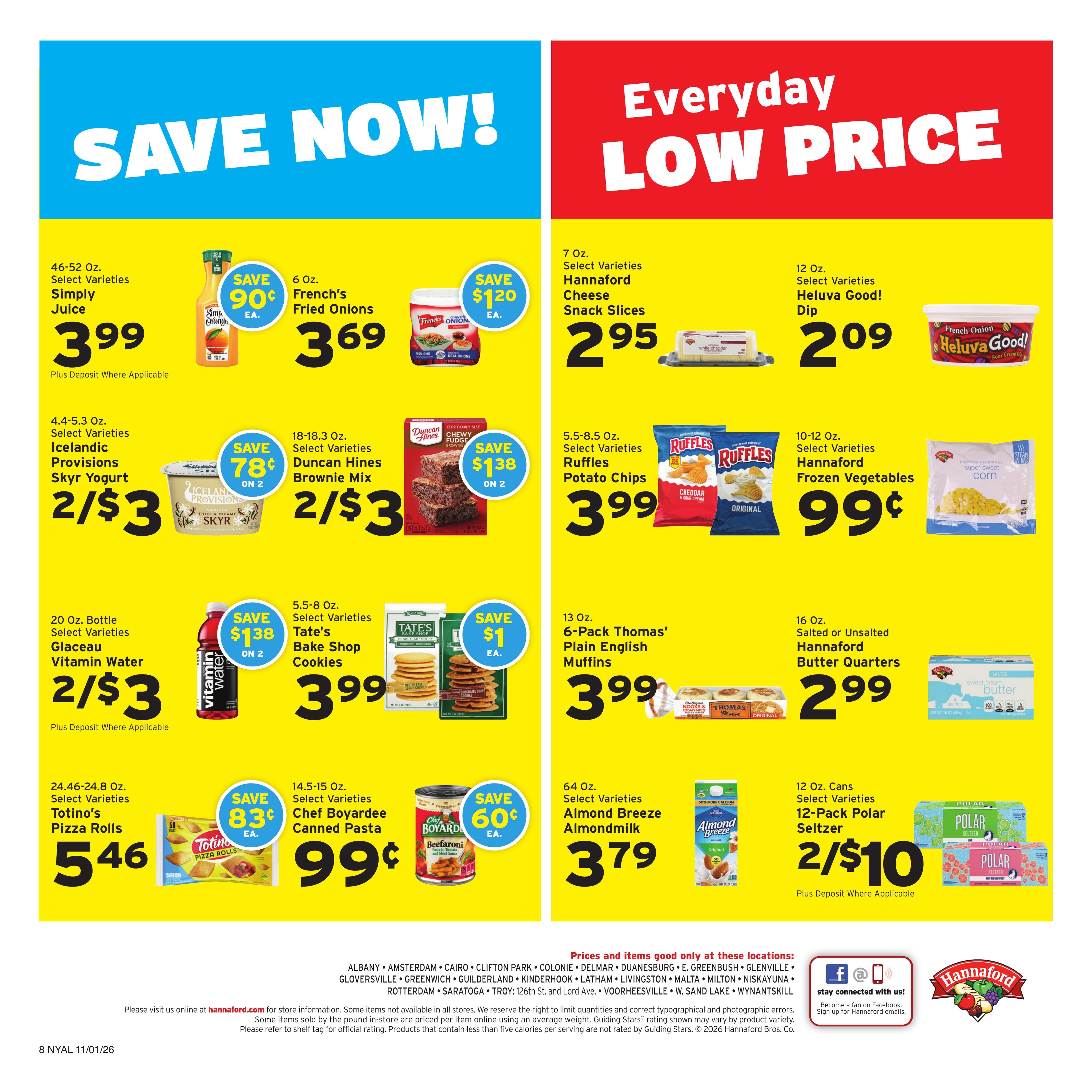 Hannaford (Albany Area, NY) Week 45 Flyer for Flipp App Weekly Ad November 1 - 7, 2026