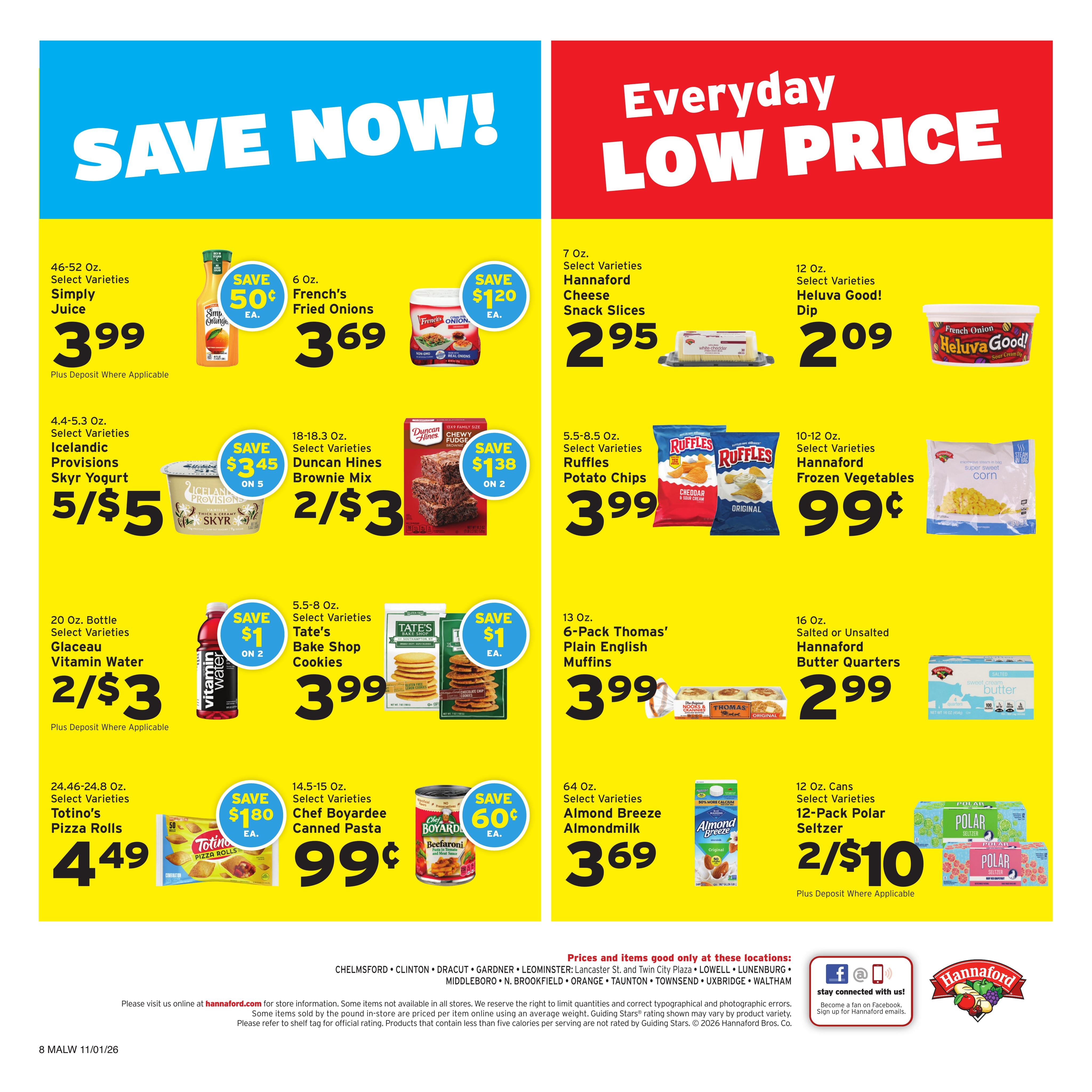 Hannaford (Athol Area, MA) Week 45 Flyer for Flipp App Weekly Ad November 1 - 7, 2026