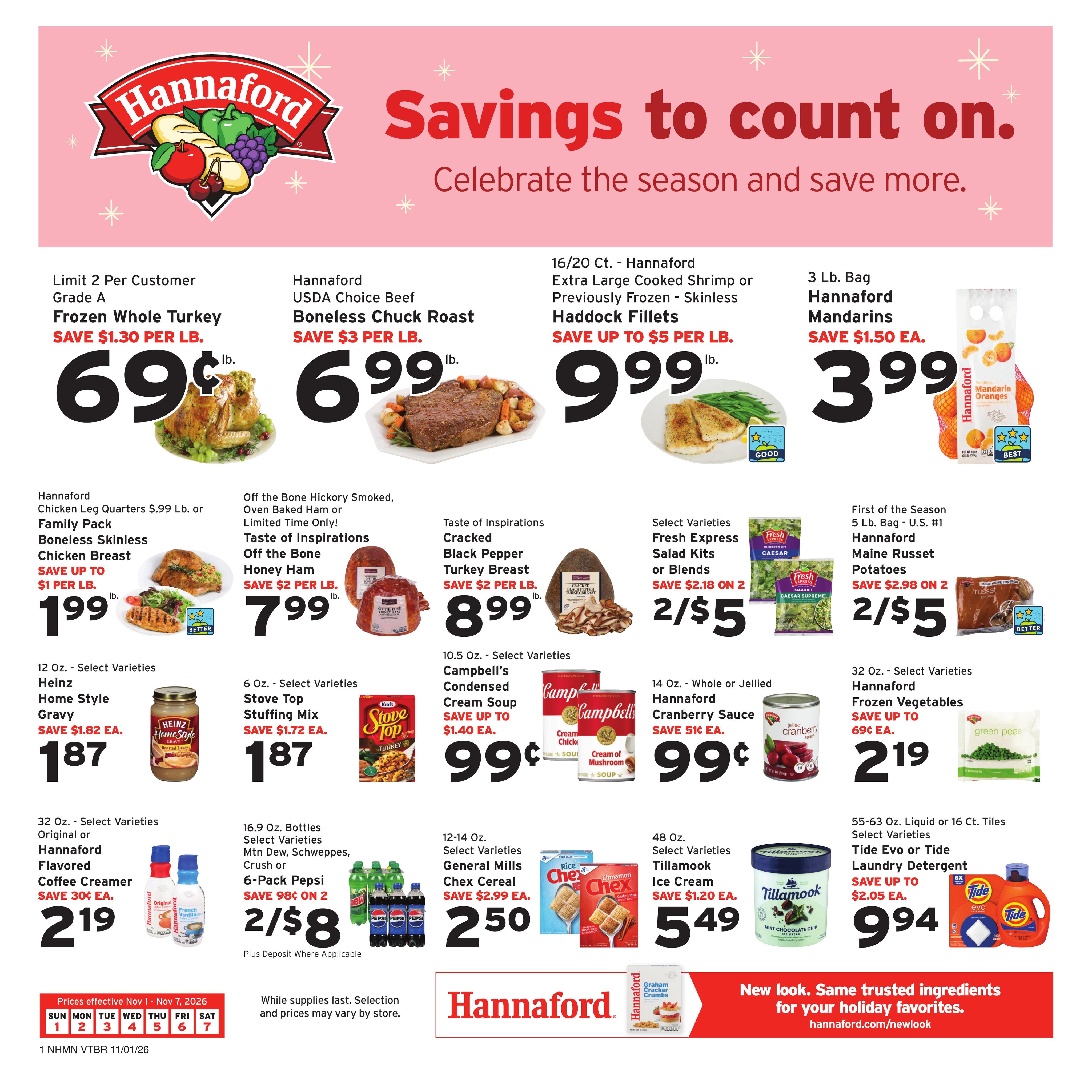 Hannaford (Concord Area, NH) Week 45 Flyer for Flipp App Weekly Ad November 1 - 7, 2026