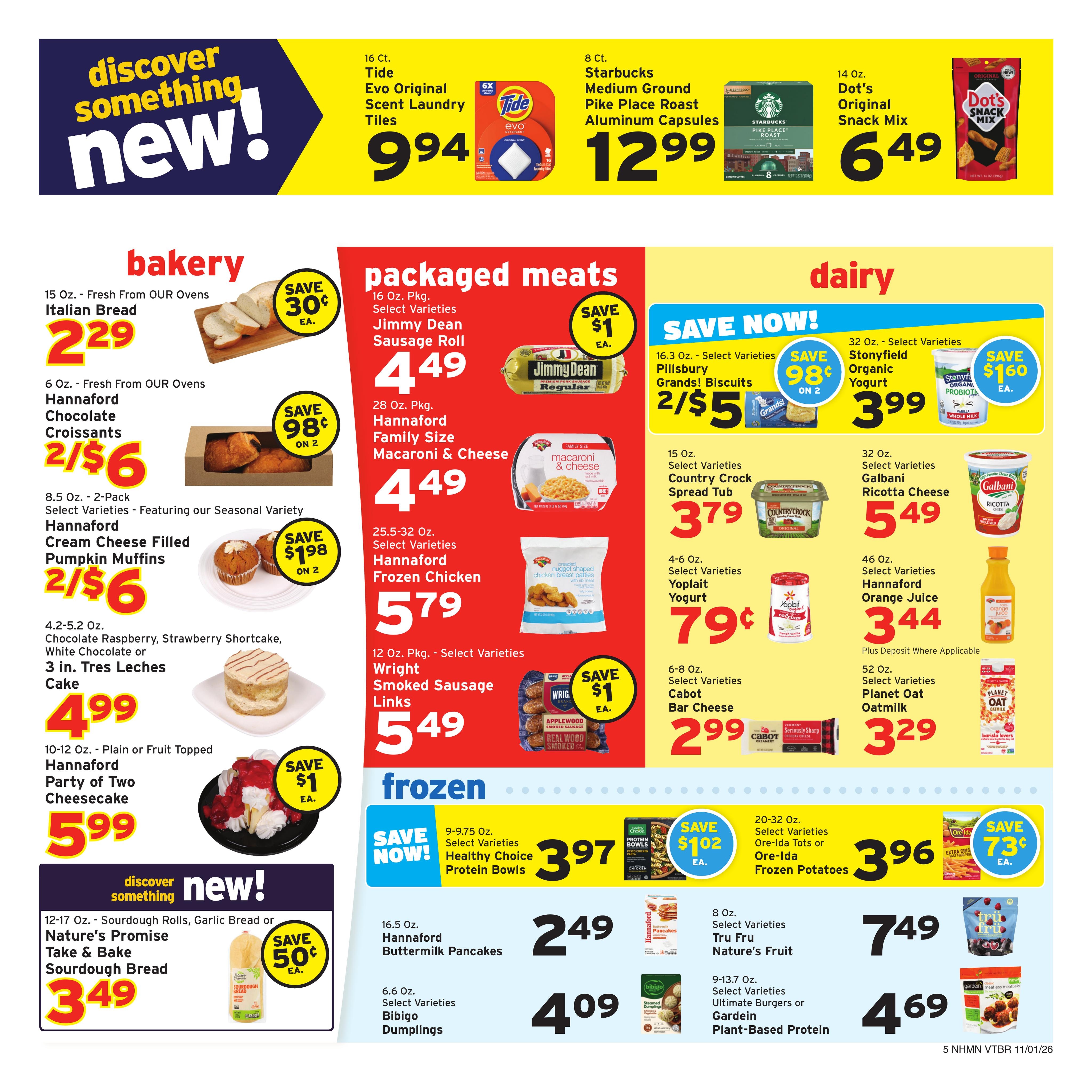 Hannaford (Concord Area, NH) Week 45 Flyer for Flipp App Weekly Ad November 1 - 7, 2026