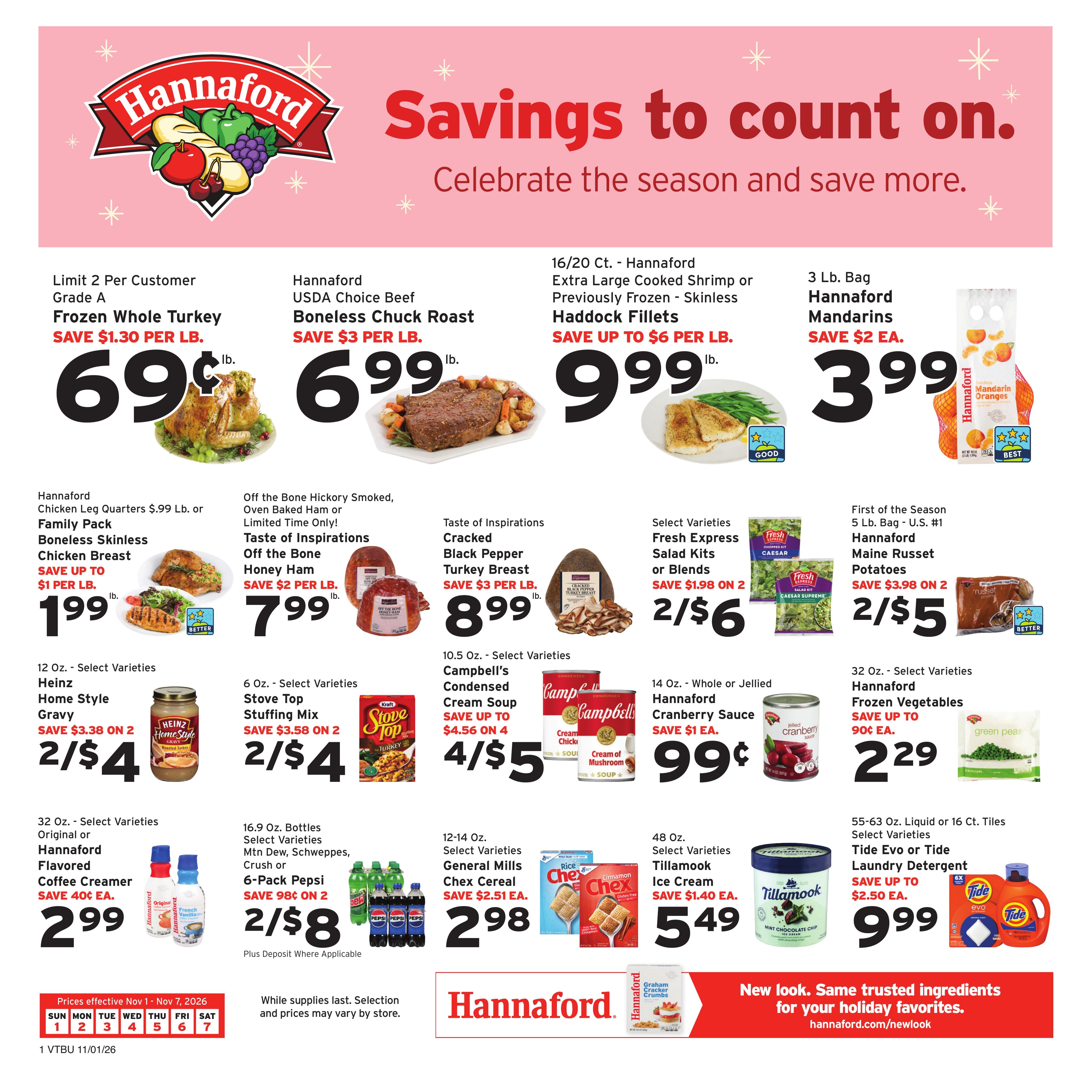 Hannaford (Montpelier-Saint Albans Area, VT) Week 45 Flyer for Flipp App Weekly Ad November 1 - 7, 2026