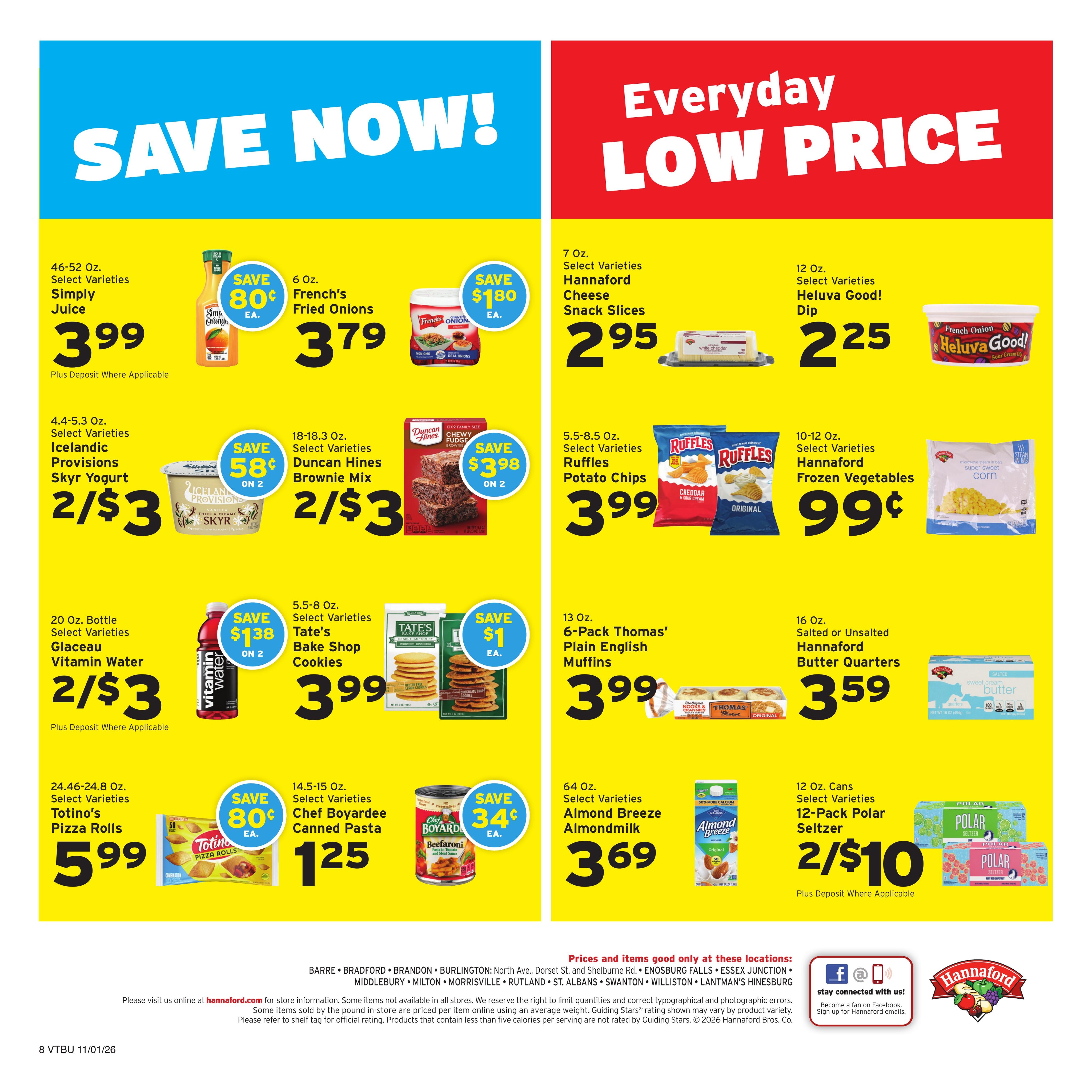 Hannaford (Montpelier-Saint Albans Area, VT) Week 45 Flyer for Flipp App Weekly Ad November 1 - 7, 2026