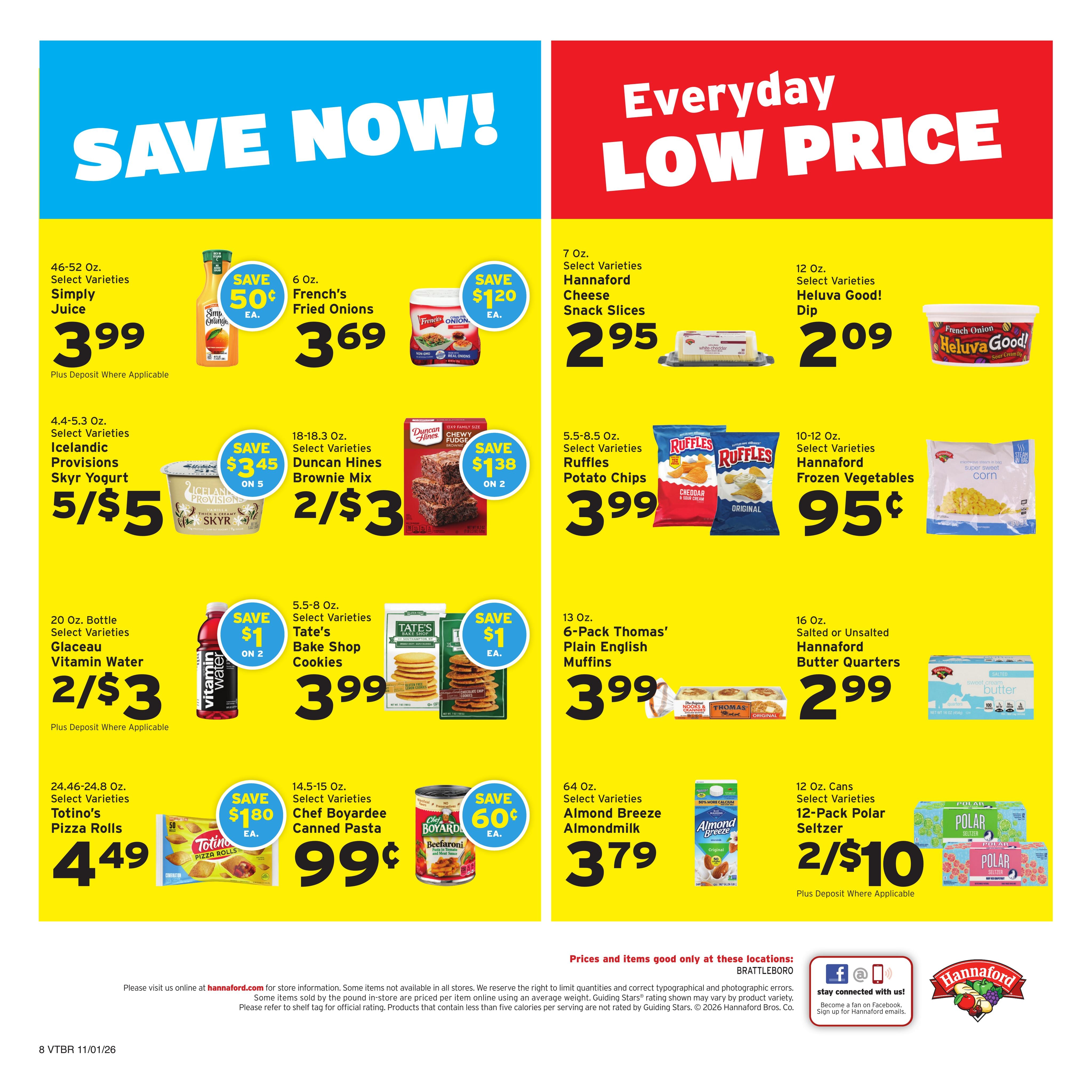 Hannaford (Brattleboro Area, VT) Week 45 Flyer for Flipp App Weekly Ad November 1 - 7, 2026