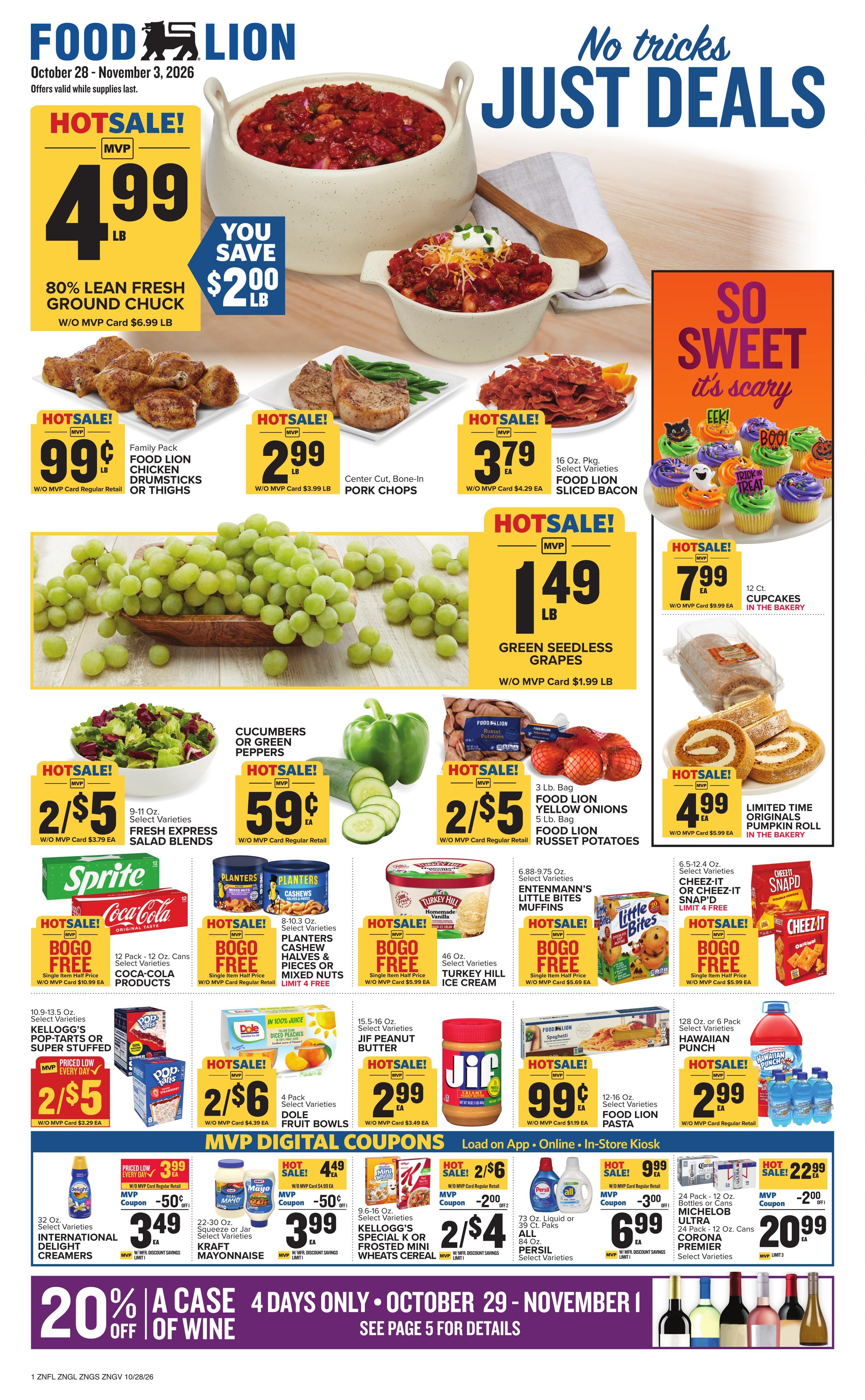 Food Lion (Mc Coll Area, SC) Weekly Ad October 28 - November 3, 2026