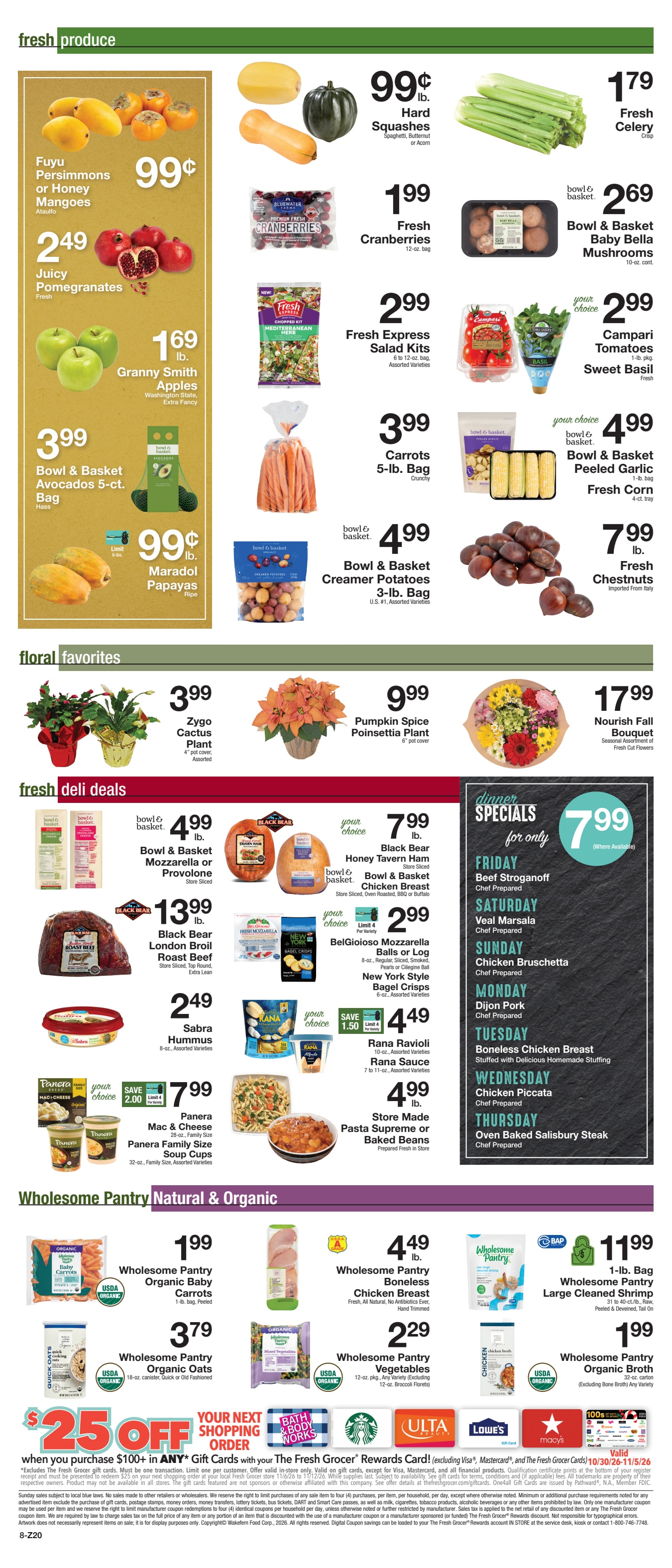 The Fresh Grocer (1880 Stefko Blvd, Bethlehem, PA) Weekly Ad October 30 - November 5, 2026