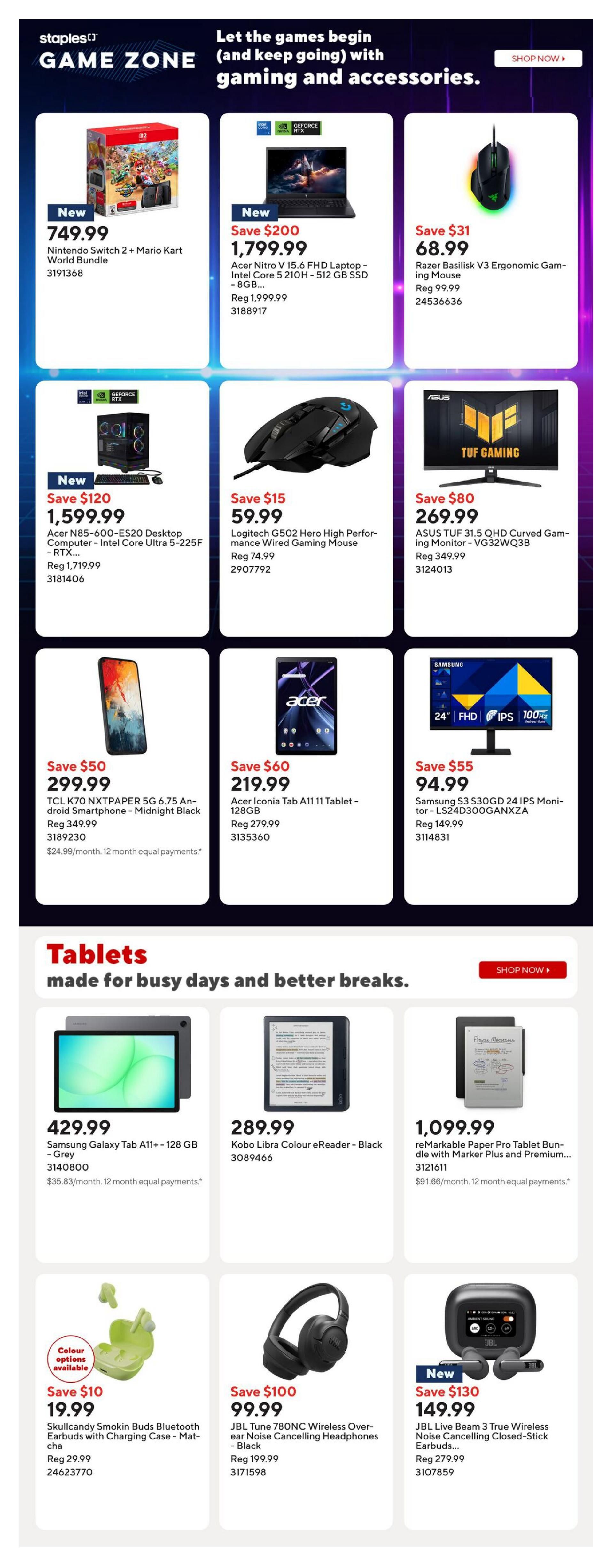 Staples Flyer October 30 to November 5