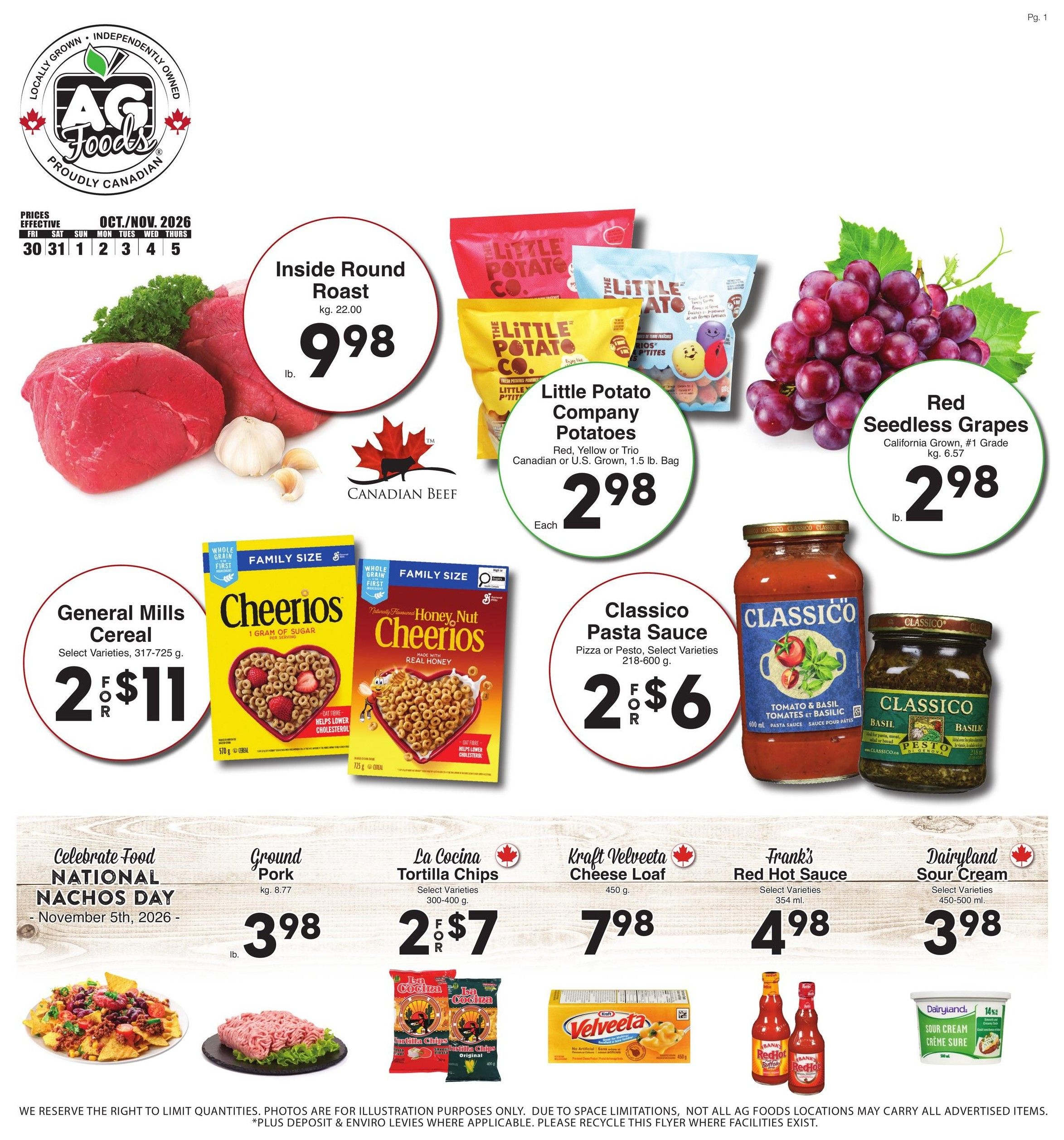 AG Foods Flyer October 30 to November 5