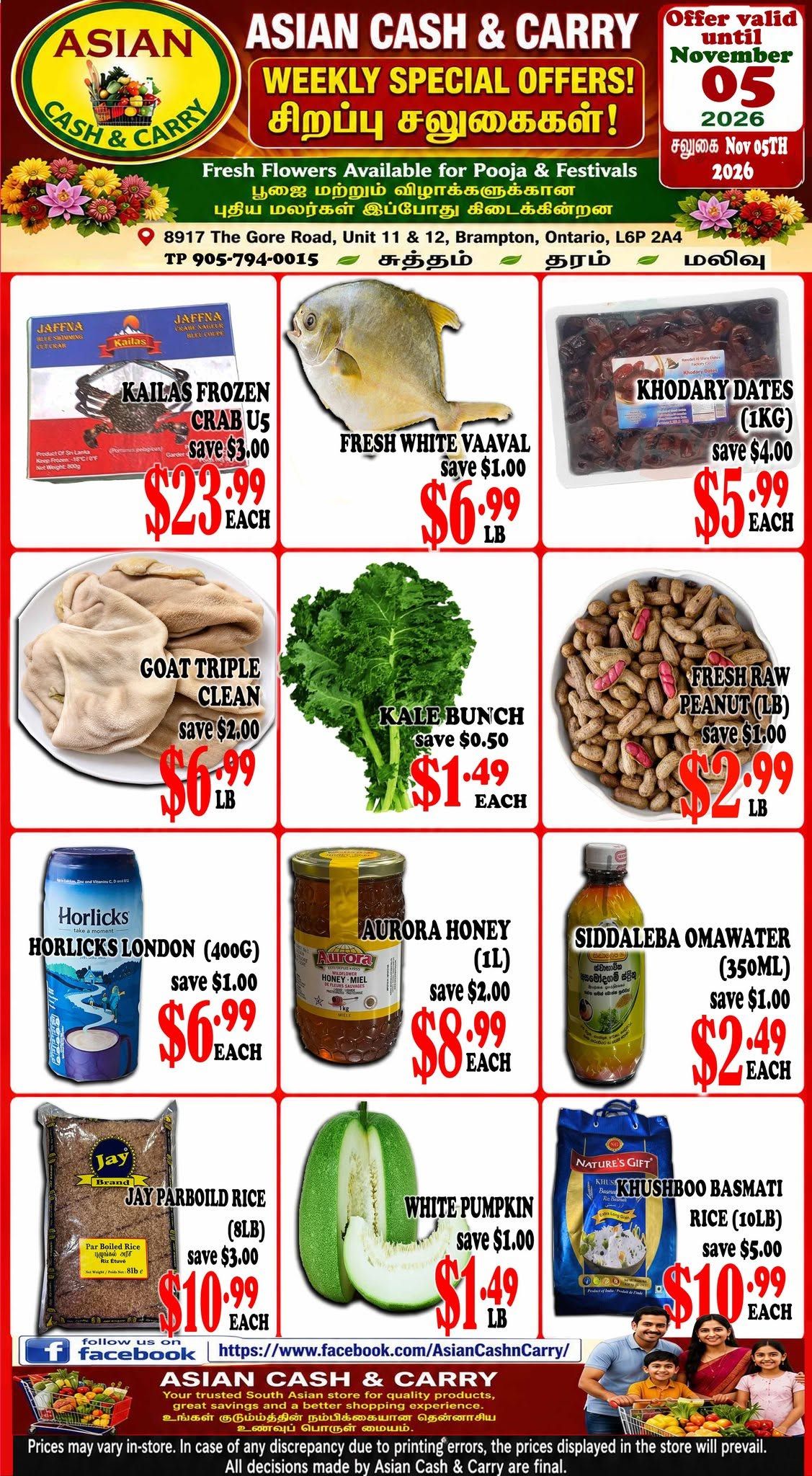 Asian Cash & Carry Flyer October 30 to November 5