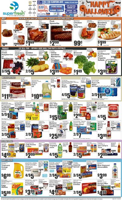 SuperFresh Supermarkets (Newark, NJ) SuperFresh Weekly Ad October 30 - November 5, 2026