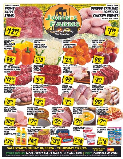 John's Farms Weekly Ad October 30 - November 5, 2026