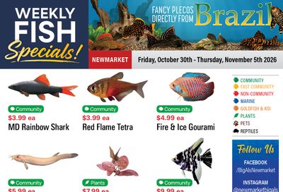 Big Al's (Newmarket) Weekly Specials October 30 to November 5