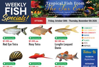 Big Al's (Ottawa) Weekly Specials October 30 to November 5