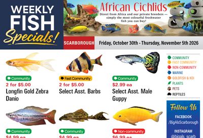 Big Al's (Scarborough) Weekly Specials October 30 to November 5