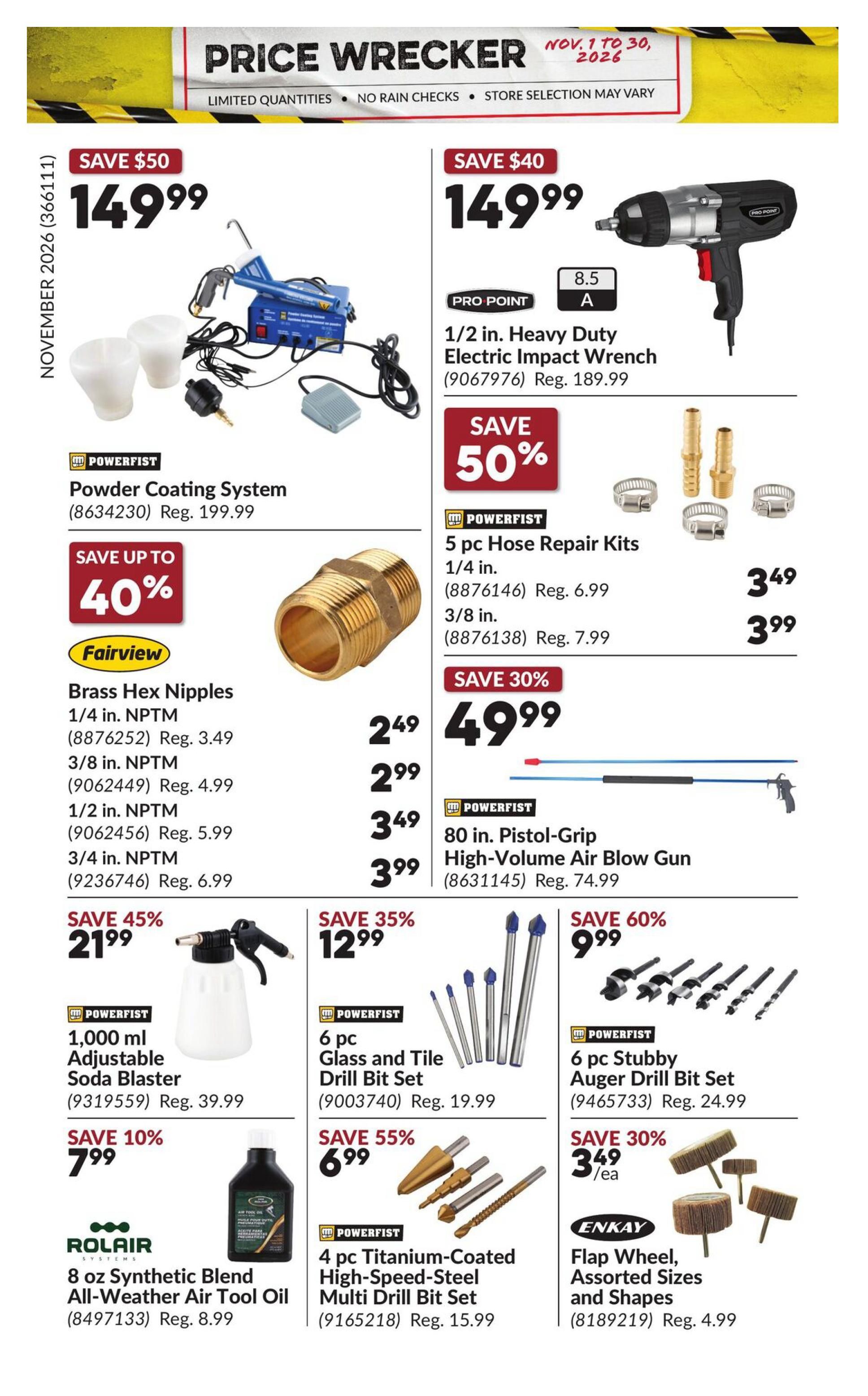 Princess Auto Price Wrecker Flyer November 1 to 30