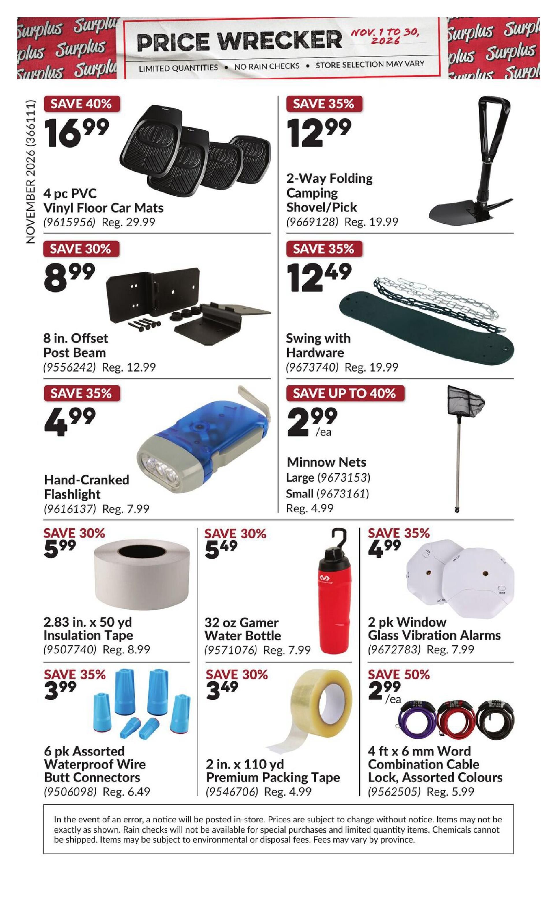 Princess Auto Price Wrecker Flyer November 1 to 30