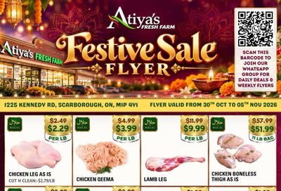 Atiya's Fresh Farm Flyer October 30 to November 5