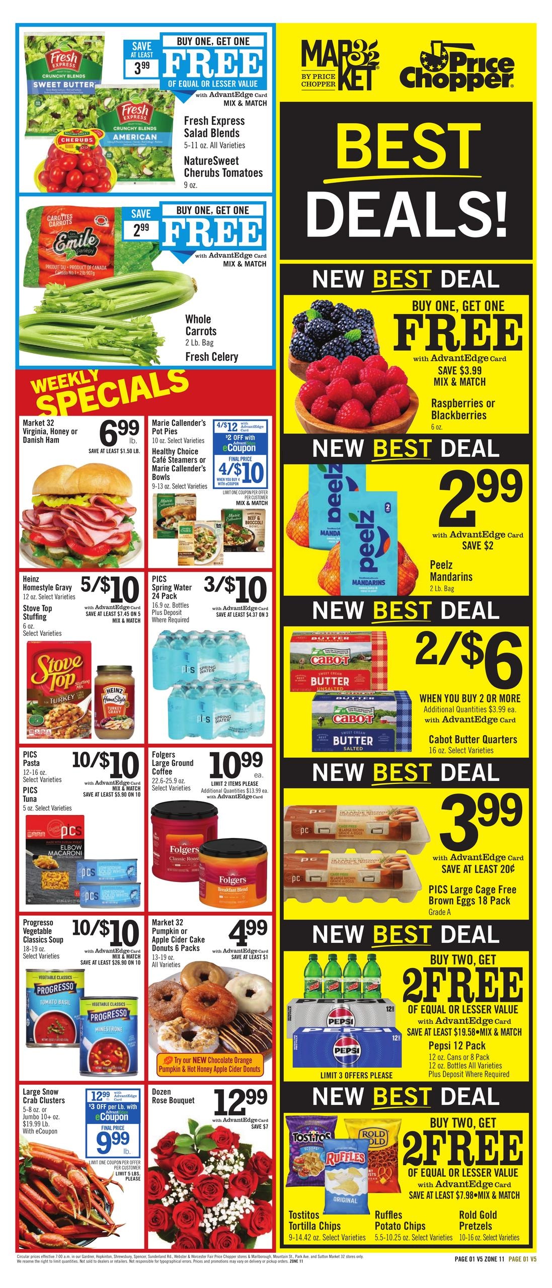 Price Chopper (Athol Area, MA) Weekly Ad November 1 - 7, 2026