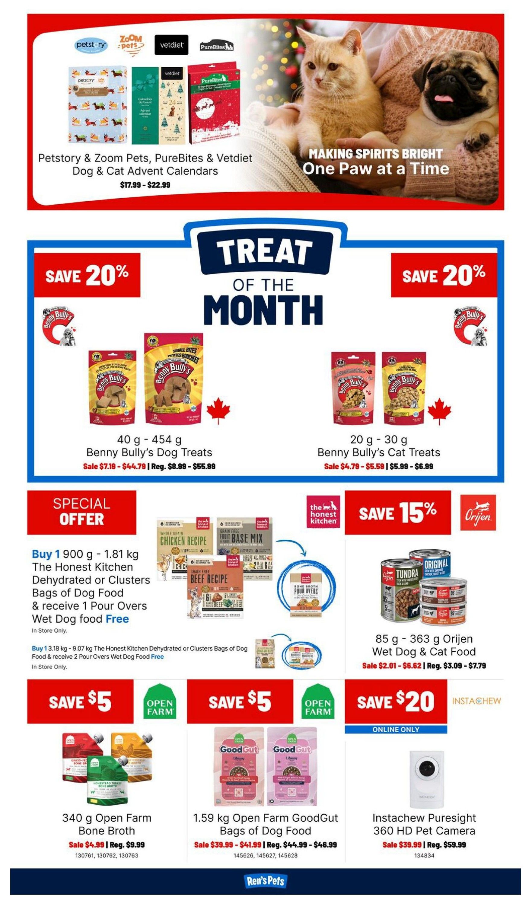 Ren's Pets Monthly Flyer November 1 to 30