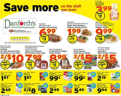 Danforth's Supermarket Weekly Ad November 1 - 7, 2026