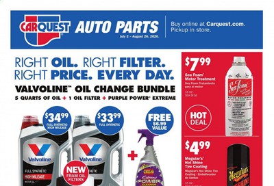 Carquest Weekly Ad July 2 to August 26