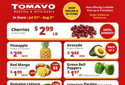 Tomavo Flyer July 31 to August 6