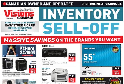 Visions Electronics Flyer July 31 to August 6
