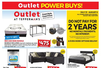 Outlet at Tepperman's Flyer July 31 to August 6