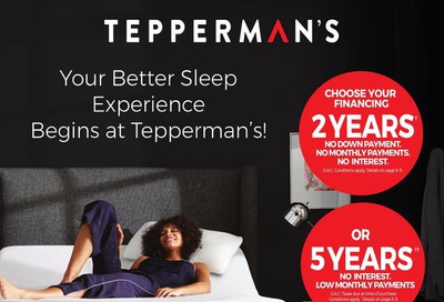 Tepperman's Mattress Flyer July 31 to September 3