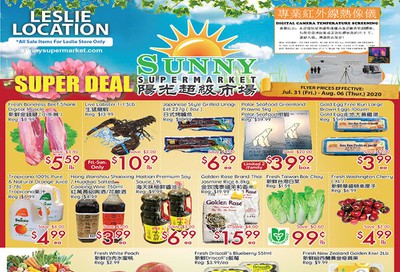Sunny Supermarket (Leslie) Flyer July 31 to August 6