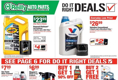 O'Reilly Auto Parts (EN) Weekly Ad July 29 to August 25