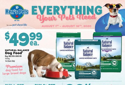 Ren's Pets Depot Flyer August 1 to 16