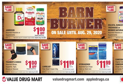 Apple Drugs Barn Burner Flyer August 2 to 29
