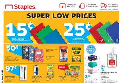Staples Weekly Ad August 2 to August 8