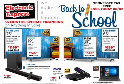 Electronic Express Weekly Ad August 2 to August 8