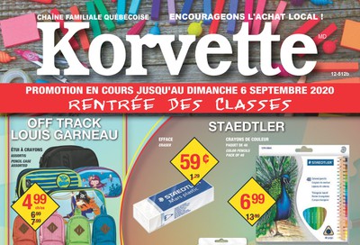Korvette Flyer August 6 to September 6