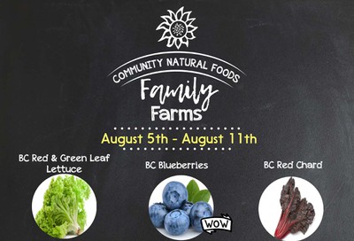 Community Natural Foods Flyer August 5 to 11