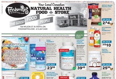 Foodsmiths Health First Flyer August 6 to 22