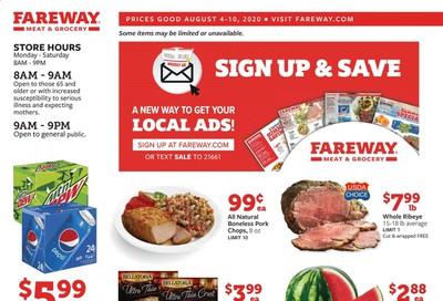 Fareway Weekly Ad August 4 to August 10