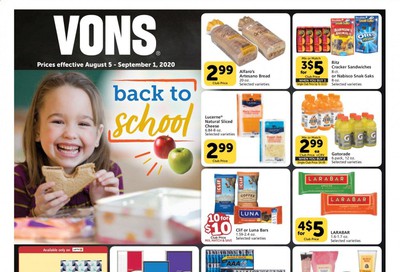 Vons Weekly Ad August 5 to September 1