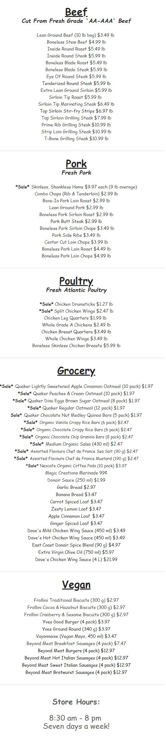 Gateway Meat Market Flyer November 21 to 27