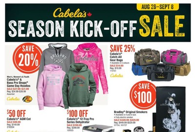 Cabela's Season Kick-Off Sale Flyer August 26 to September 8