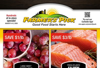 Farmer's Pick Flyer August 6 to 12