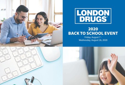 London Drugs Back to School Event Flyer August 7 to 26