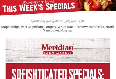 Meridian Meats and Seafood Flyer August 6 to 12