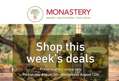Monastery Bakery Flyer August 6 to 12